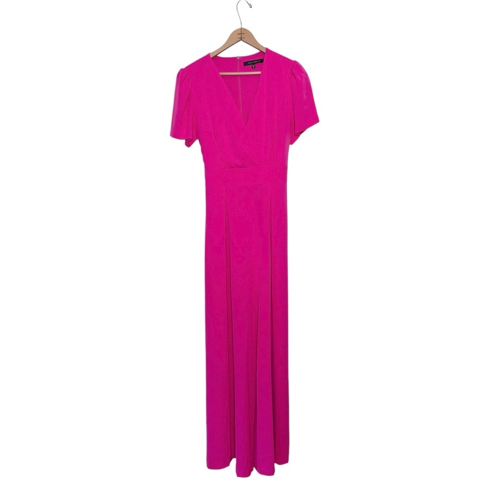Julia Jordan Pink V-neck Short Sleeve Wide Leg Jumpsuit Size 8 NWOT